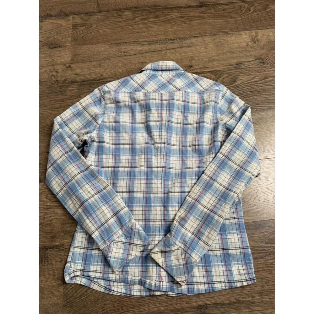 Womens TILT stretch western pearl snap long sleeve button up plaid size M - Picture 2 of 10